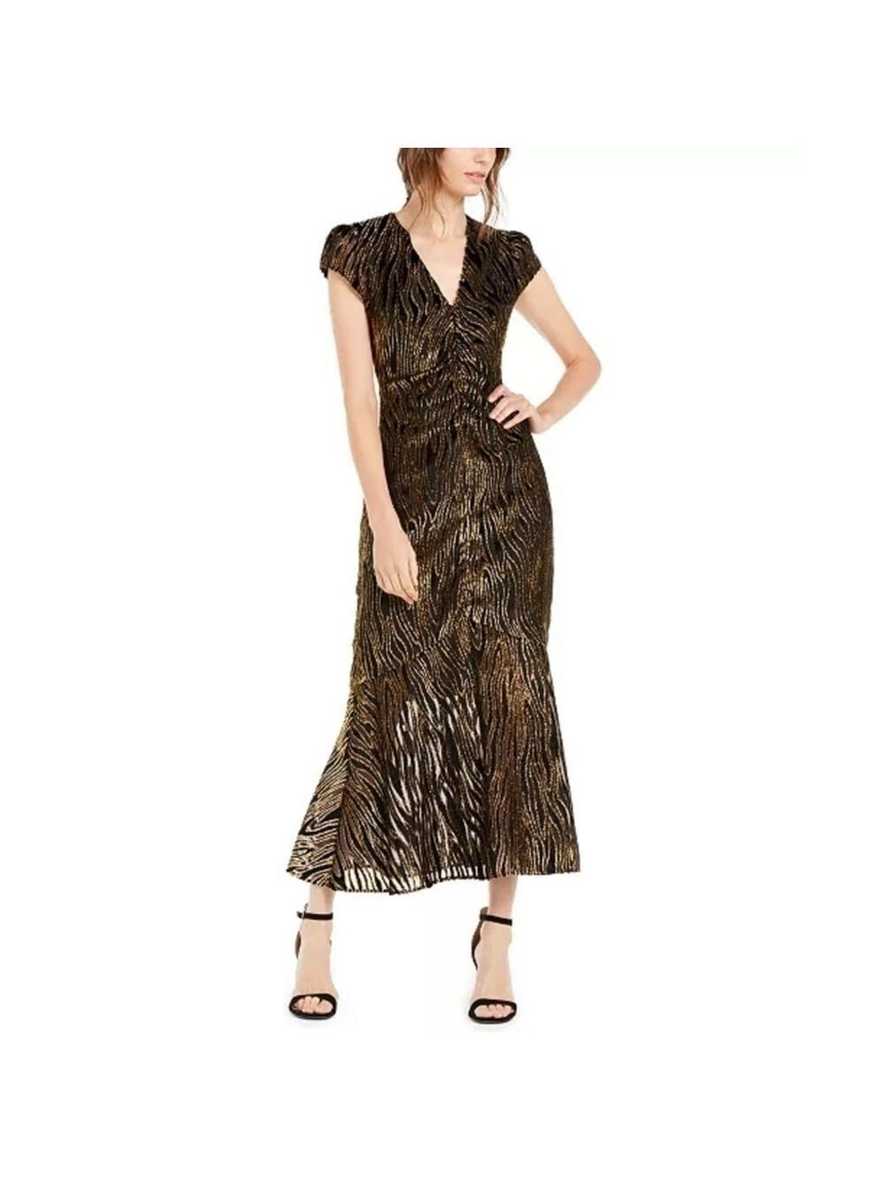 RACHEL ZOE New Black Printed Textured